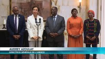 Prix Félix Houphouët-Boigny Unesco pour la recherche de la paix : la directrice générale de l’Unesco, chez le président Alassane Ouattara