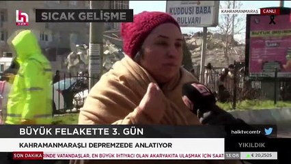 Depremzede: Az önce TRT 1'in yayınına da gittim, konuşmak istedim, kestiler