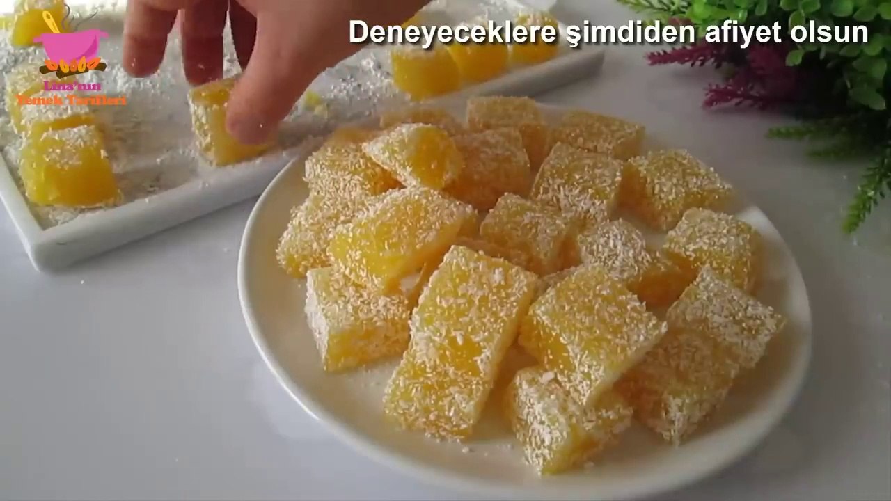 Doğal LOKUM Tarifi  Evde Orijinal Türk lokumu nasıl yapılır ❗ Tüm PÜF Noktalarıyla❗Portakallı lokum