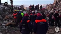 Rusya’dan gelen arama-kurtarma ekipleri, depremin merkez üssü Kahramanmaraş’ta çalışmalara devam ediyor