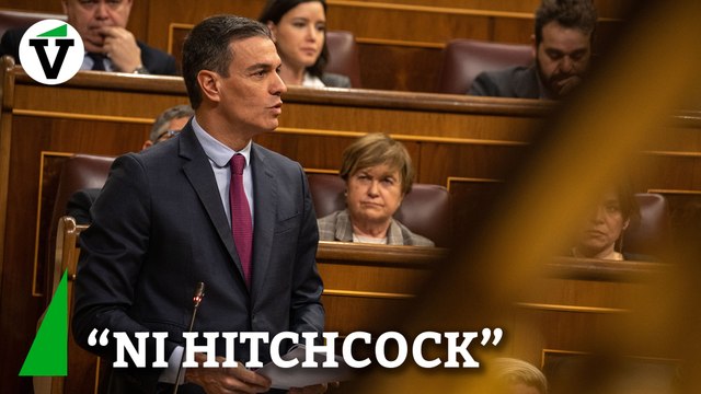 Sánchez se mofa del suspense de Abascal en torno a la moción y Tamames: Ni Hitchcock
