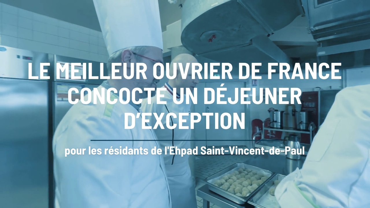 Le meilleur ouvrier de France, Pierre Caillet concocte un déjeuner d’exception à l’Ehpad Saint-Vincent-de-Paul