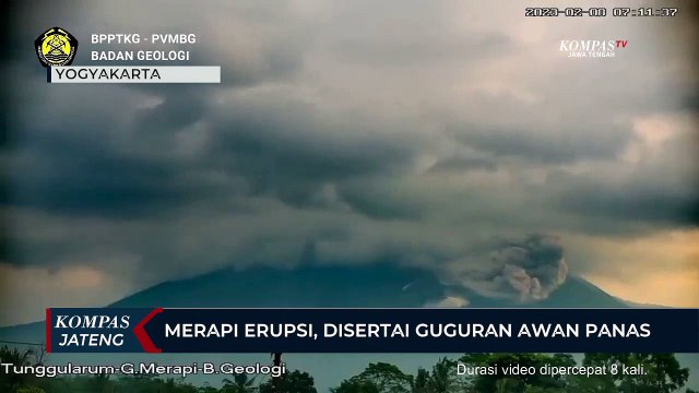 Merapi Erupsi, Disertai Guguran Awan Panas