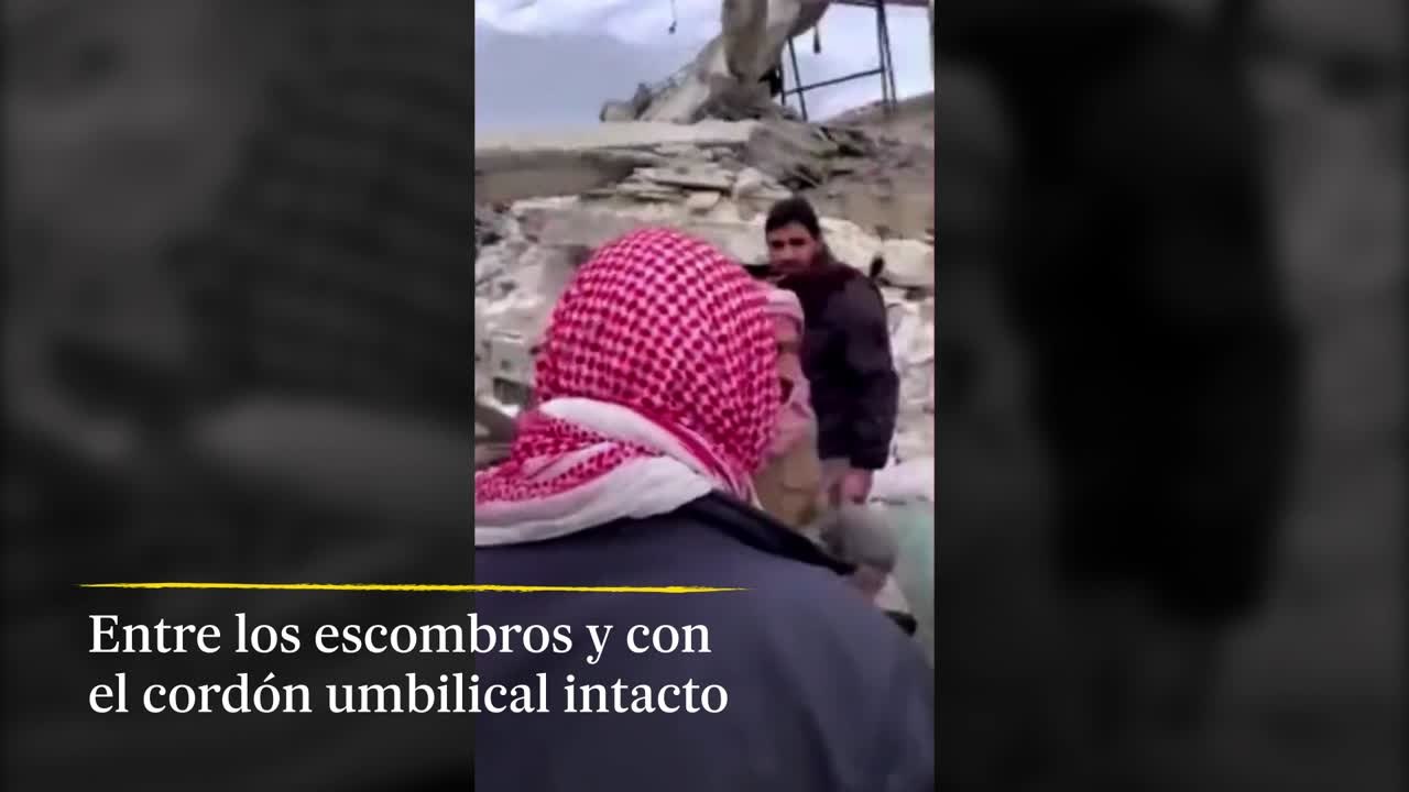 Rescatada esta bebé recién nacida en el noroeste de Siria