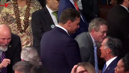 Romney Confronts George Santos After State of the Union Telling Him ‘You Shouldn't Be in Congress’