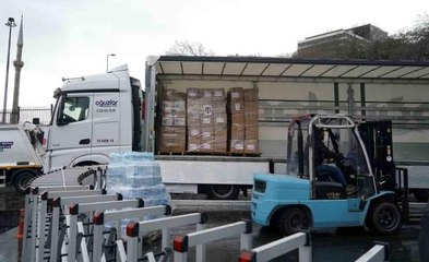 Ülker Stadyumu'nda yardım çalışmaları devam ediyor