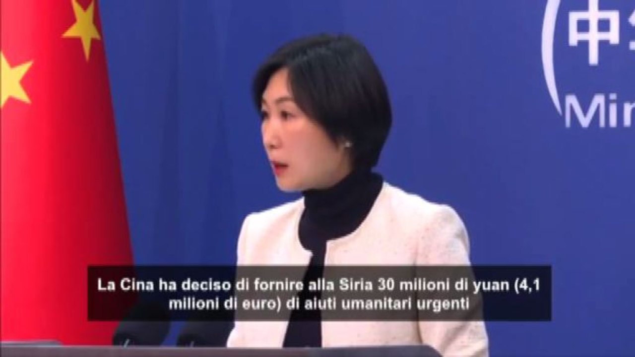 Sisma, Cina annuncia aiuti alla Siria per quasi 6 mln di euro