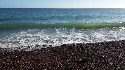 Worthing beach in the sunshine October 11 2022