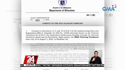 Palarong Pambansa, magbabalik ngayong 2023 | 24 Oras