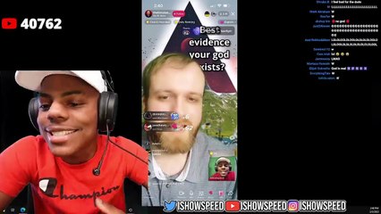 iShowSpeed talks to an Atheist about GOD