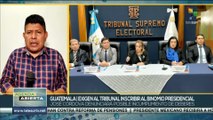 Guatemala: Exigen a Tribunal Supremo Electoral inscribir al binomio presidencial