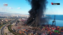 İskenderun Limanı'nda Yangın Mücadelesi Sürüyor: Hem Karadan Hem Havadan Müdahale - TGRT Haber