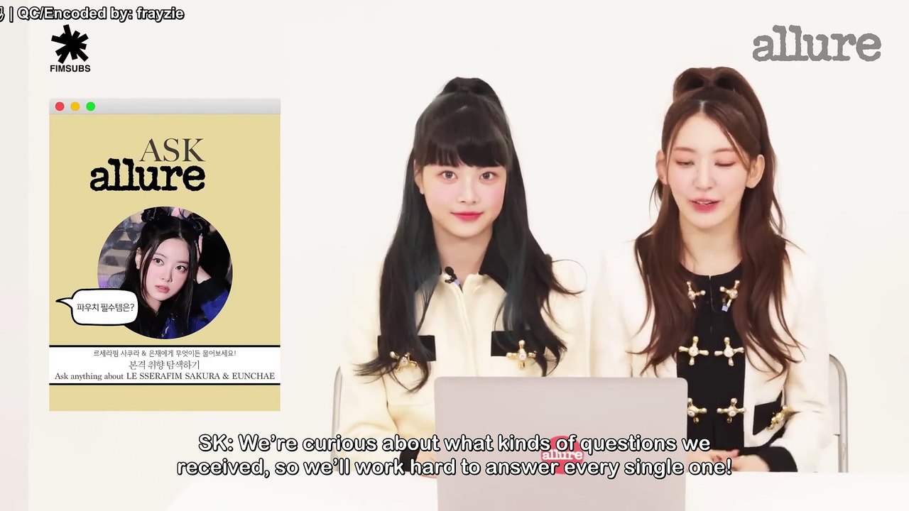 [ENG] 221125 Allure Korea TMI Interview (ft. Sakura & Eunchae) - LE SSERAFIM