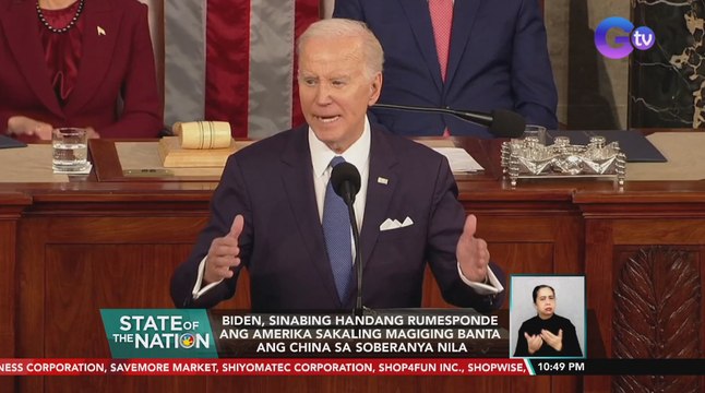 BIDEN, sinabing handang rumesponde ang Amerika sakaling magiging banta ang China sa soberanya nila | SONA