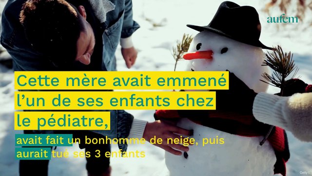 Elle tue ses enfants de 5 et 3 ans juste après avoir fait un bonhomme de neige avec eux