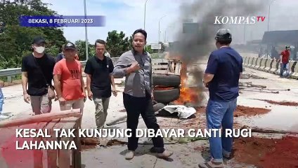 Warga dan Ahli Waris Tutup Rual Tol Jatikarya, Tuntut Uang Ganti Rugi Lahan Rp 218 M