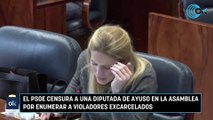 El PSOE censura a una diputada de Ayuso en la Asamblea por enumerar a violadores excarcelados