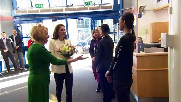 Kate hugs record-breaking solo expeditioner Preet Chandi