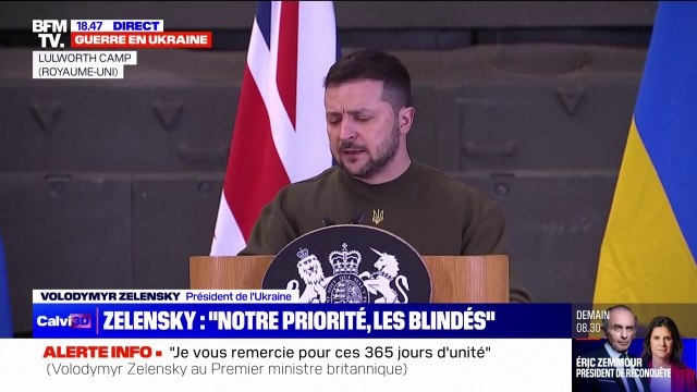 Volodymyr Zelensky: Nous avons besoin de blindés, d'avions de chasse et de missiles à longue portée