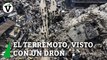 El terremoto a vista de dron: el impresionante video aéreo de la catástrofe en Turquía