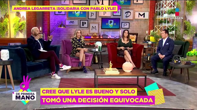 Andrea Legarreta apoya a Pablo Lyle y le llueven críticas