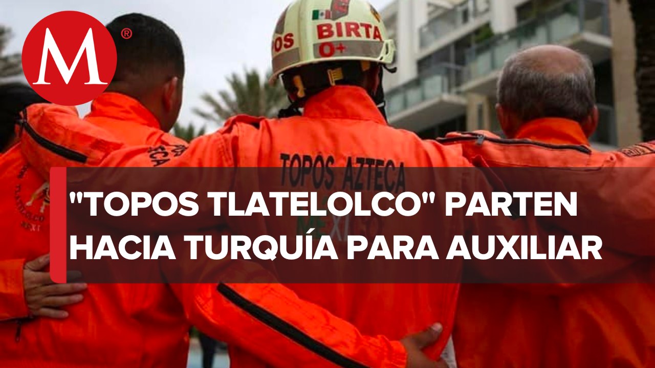 Grupo de 'Topos Tlatelolco Azteca' viaja a Turquía desde el AICM