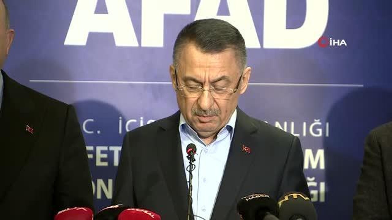 Cumhurbaşkanı Yardımcısı Oktay, AFAD Genel Merkezi'nde açıklamalarda bulundu