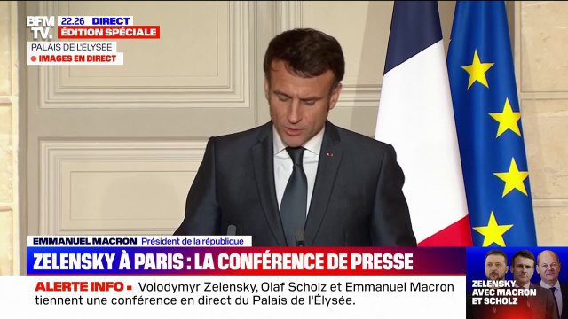 Emmanuel Macron affirme sa volonté d'accompagner l'Ukraine vers la victoire