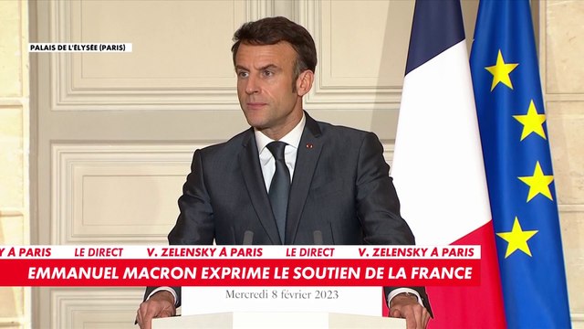Emmanuel Macron : «Nous nous tenons aux côtés de l'Ukraine»