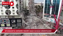 Diyarbakır'da depremin verdiği hasar havadan görüntülendi