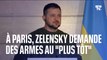 À Paris, Volodymyr Zelensky demande des avions et de l'armement lourd le 