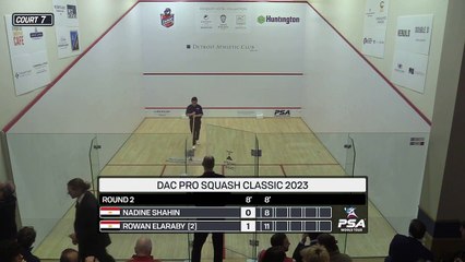 Shahin v Elaraby / Ibrahim v Fiechter | DAC Pro Squash Classic 2023 | Round 2 Replay