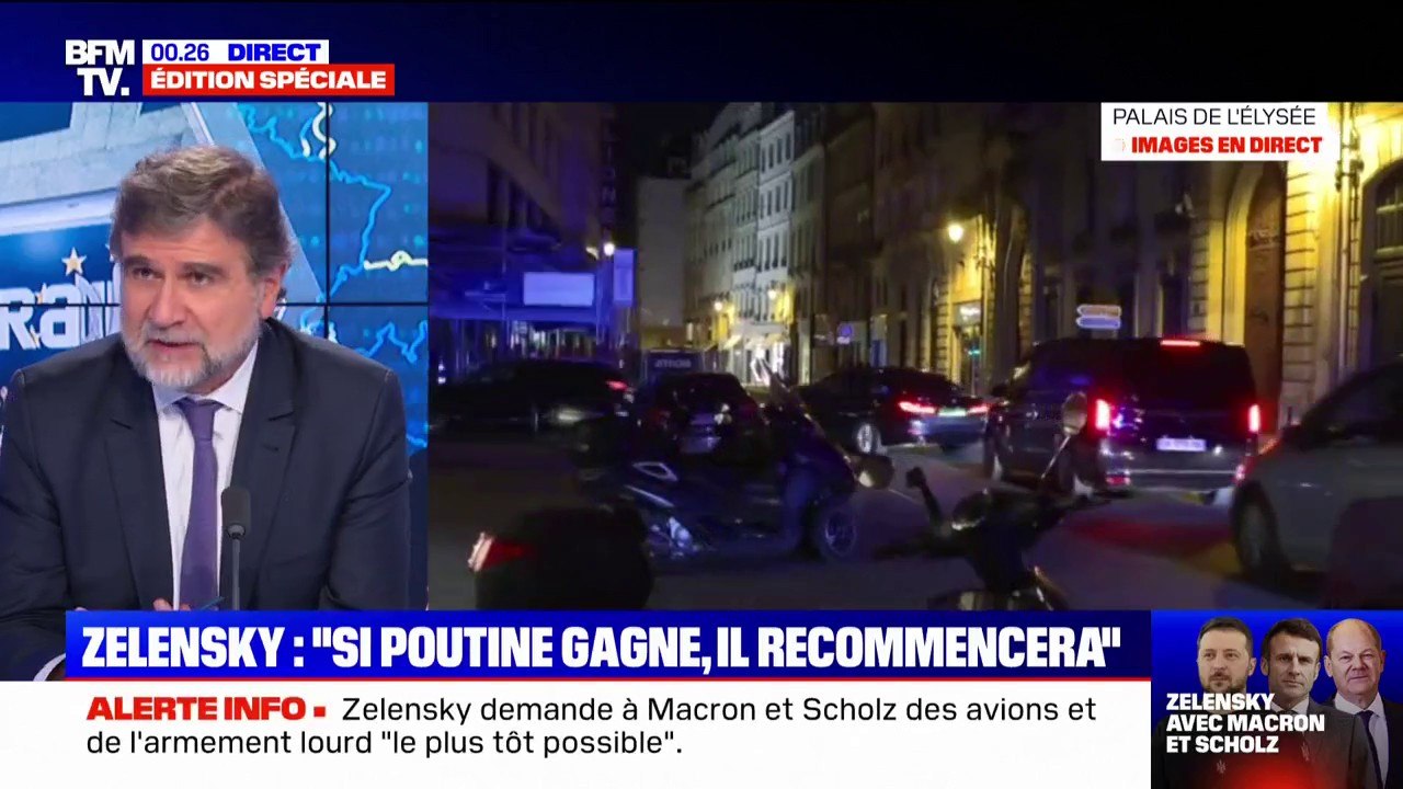 Le dîner à l'Élysée entre Volodymyr Zelensky, Emmanuel Macron et Olaf Scholz est terminé