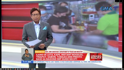 Ilang de lata, kape, instant noodles, tinapay, sabon, tumaas ang presyo base sa bagong srp guide ng DTI | UB