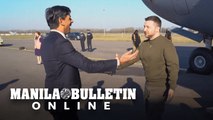Zelensky lands in Britain ahead of invasion anniversary