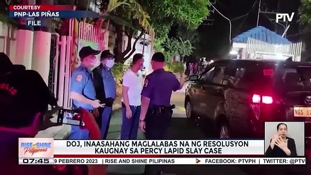 DOJ, inaasahang maglalabas na ng resolusyon kaugnay sa Percy Lapid slay case
