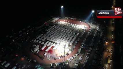 Adıyaman'da depremzedeler için çadırlar kuruldu