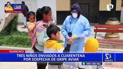 Gripe aviar: ponen en cuarentena a 3 niños por manipular presunta ave infectada Junín