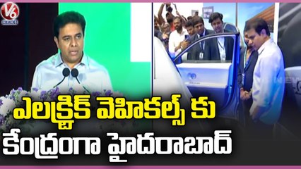 Minister KTR Launches E - Motor Show, Speaks About EV Vehicles | V6 News