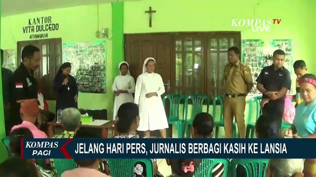 Hari Pers Nasional, Jurnalis Bagikan Sembako pada Warga di Perbatasan Indonesia-Timor Leste
