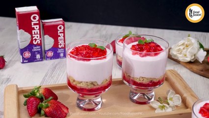 Strawberry Cream Delight Recipe By Food Fusion