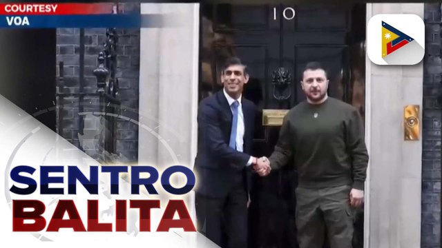 Ukrainian Pres. Zelenskyy, iginiit ang hiling na fighter jets sa kanyang surpresang pagbisita sa United Kingdom
