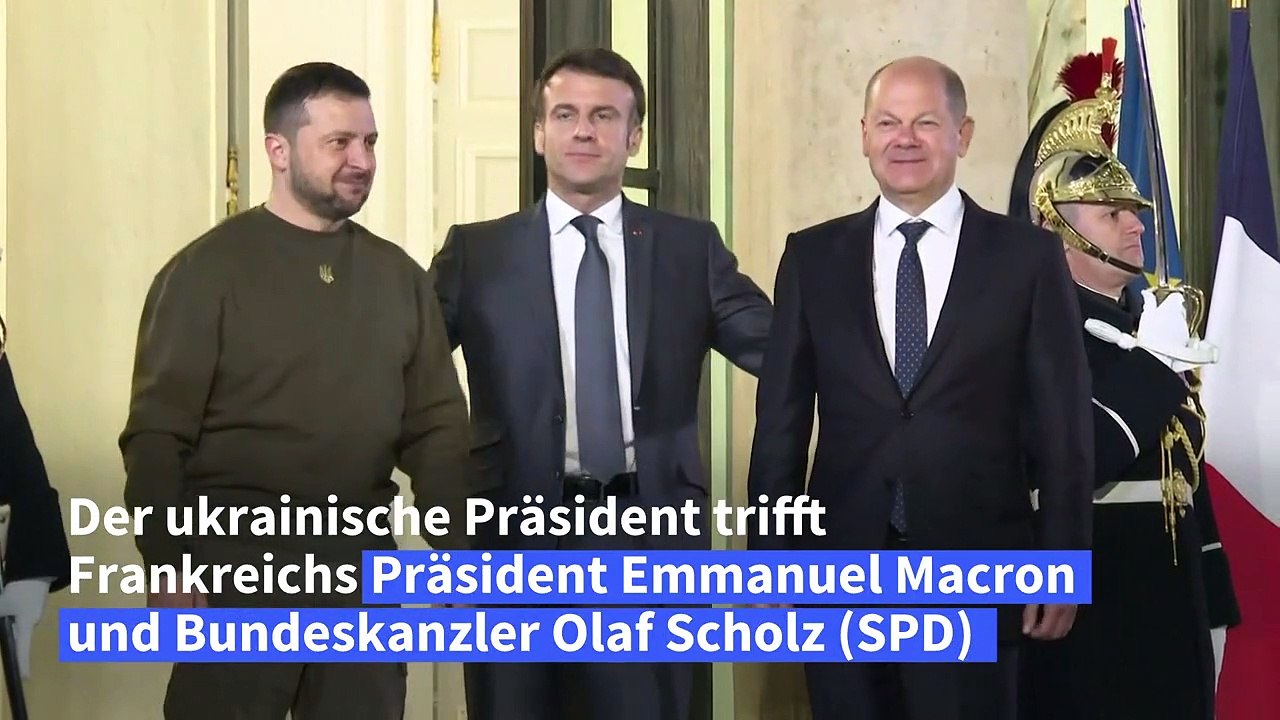 Selenskyj drängt Macron und Scholz zu Kampfjet-Lieferungen