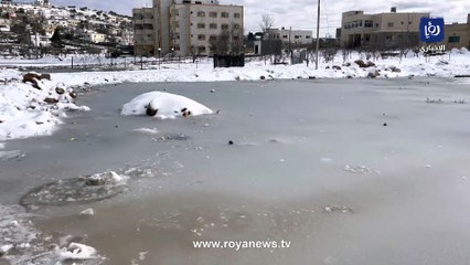 مشاهد لحالة الانجماد في محافظة عجلون