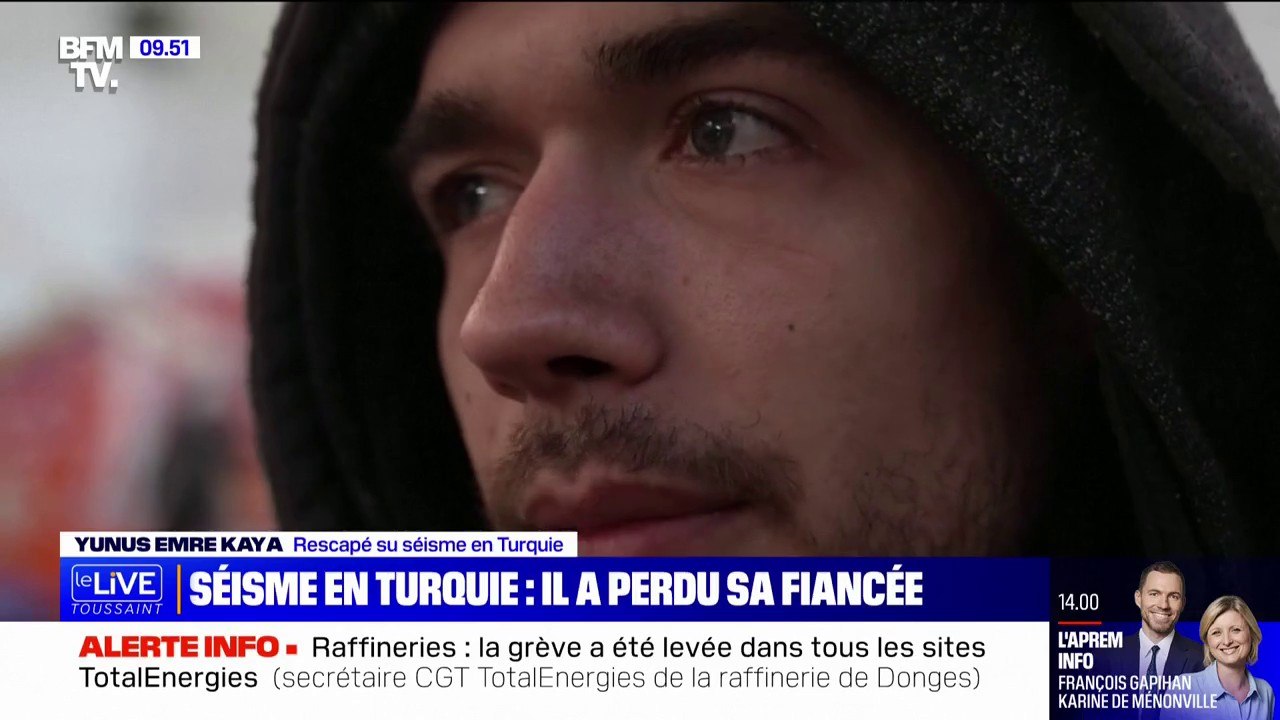 "J'avais prévu de la voir en robe de mariée, je vais finalement la voir en tenue mortuaire": ce rescapé a perdu sa fiancée dans le séisme en Turquie