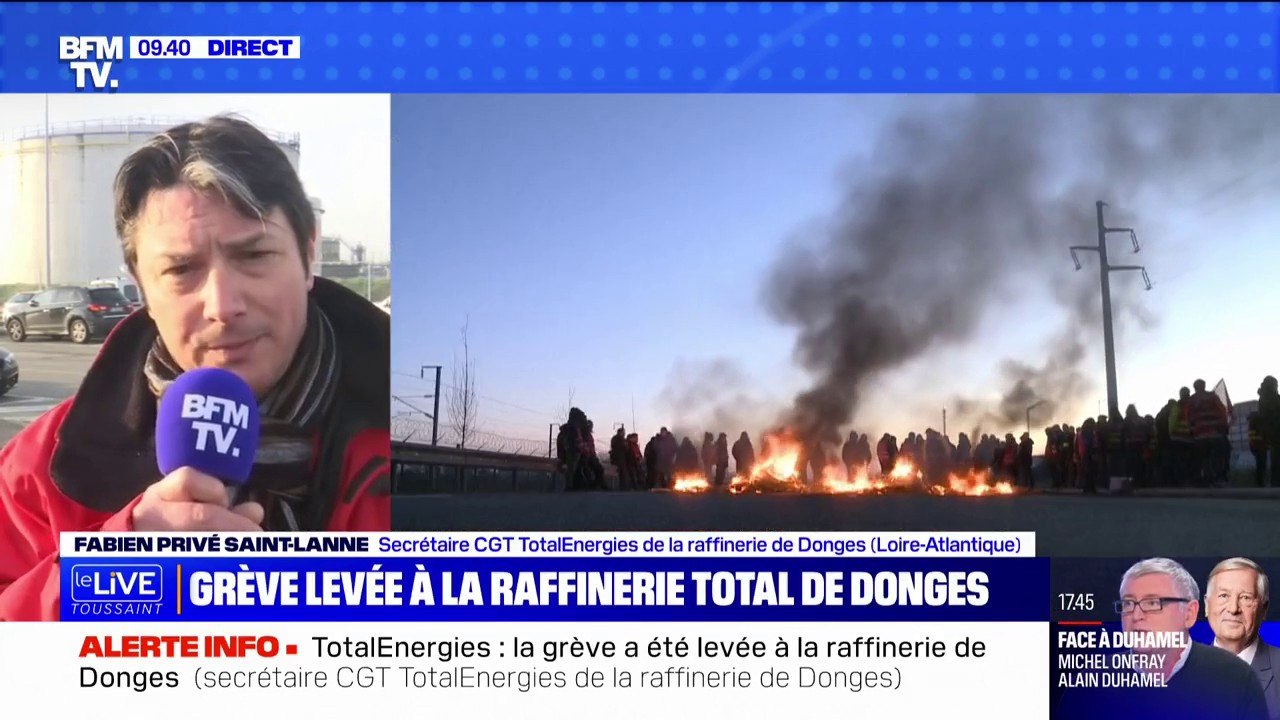 Retraites: la grève est levée à la raffinerie Total de Donges en Loire-Atlantique
