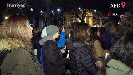 Washington'da Türkiye'deki depremde hayatını kaybedenlerin anısına mum yakıldı