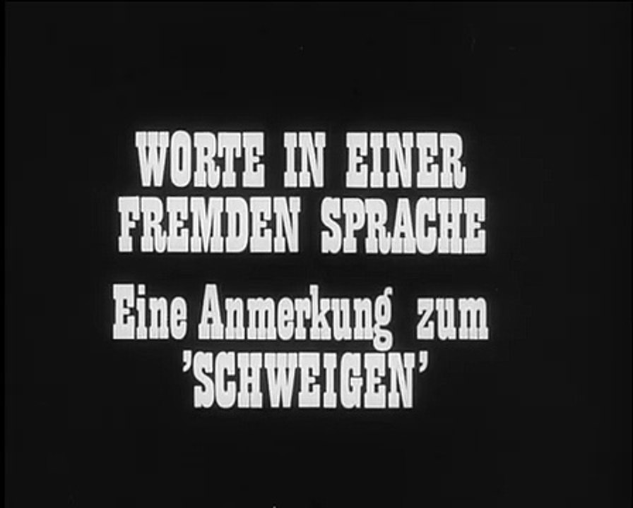 Das Schweigen | movie | 1963 | Official Trailer