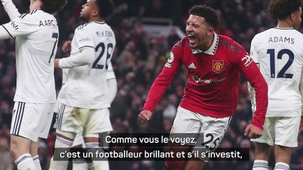 Ten Hag : "Sancho va dans la bonne direction"