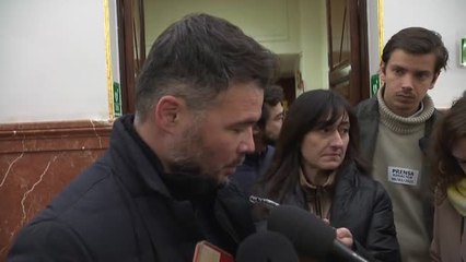 Rufián: "Nos ha parecido más responsable ganar tiempo y no tumbar la ley ahora"